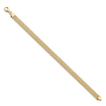 14k Yellow Gold Polished 6.2mm Fancy Bismark Link Bracelet, view 2 - 7.5 in
