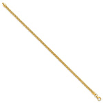 14k Yellow Gold Polished 3mm Fancy Braided Link 7.5 inch Bracelet, view 2