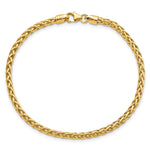 14k Yellow Gold Polished 3mm Fancy Braided Link 7.5 inch Bracelet, view 4