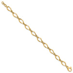 14k Yellow Gold Polished 8.8mm Fancy Twisted Link 7.5 inch Bracelet, view 2