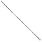 14k White Gold Polished 5mm Fancy Link 7.5 inch Bracelet, view 2