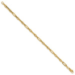 14k Yellow Gold Polished 5mm Fancy Link 7.5 inch Bracelet, view 2