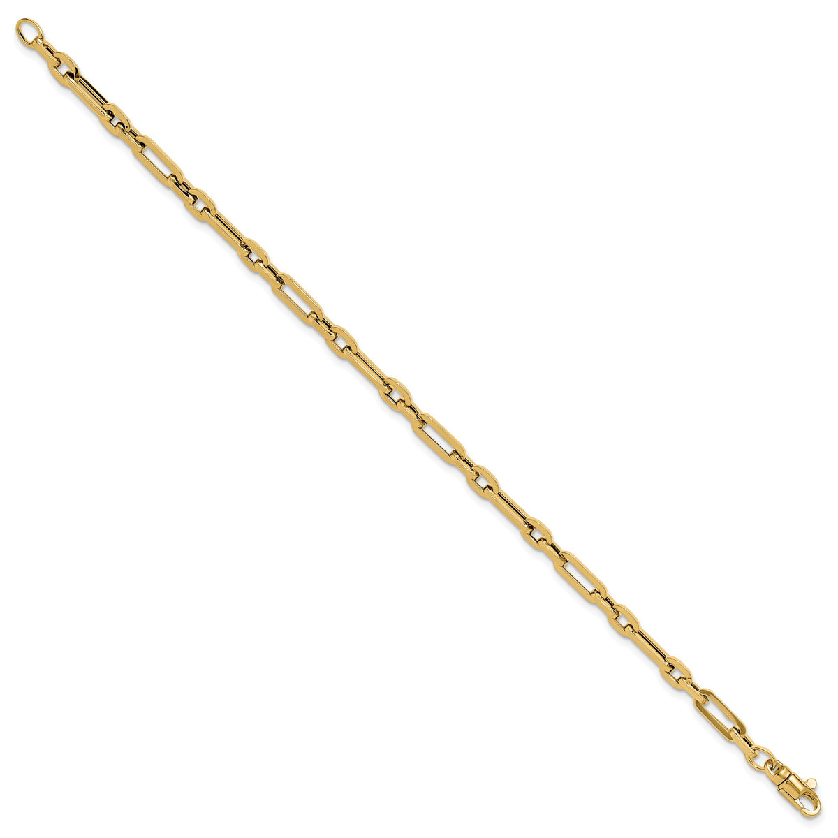 14k Yellow Gold Polished 5mm Fancy Link 7.5 inch Bracelet, view 2