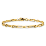 14k Yellow Gold Polished 5mm Fancy Link 7.5 inch Bracelet, view 3