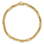 14k Yellow Gold Polished 5mm Fancy Link 7.5 inch Bracelet, view 4