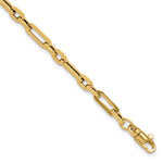 14k Yellow Gold Polished 5mm Fancy Link 7.5 inch Bracelet