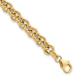 14k Yellow Gold Polished 6.5mm Fancy Rolo Link 7.75 inch Bracelet