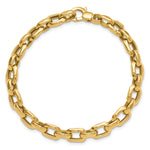 14k Yellow Gold Polished 6.75mm Fancy Cable Link 7.5 inch Bracelet, view 4