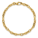 14k Yellow Gold Polished 5.2mm Fancy Cable Link 7.5 inch Bracelet, view 4