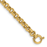 14k Yellow Gold Polished 7.5mm Fancy Rolo Link 7.5 inch Bracelet