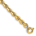 14k Yellow Gold Polished 7.9mm Fancy Knife-edge Rolo Link 8 inch Bracelet