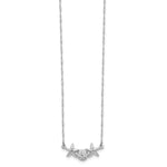 14k White Gold Brushed and Polished Sand Dollar and Starfish 17 inch Necklace, view 2