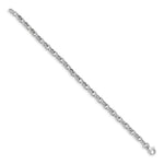 14k White Gold Polished Fancy Link 7.5 inch Bracelet, view 2