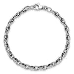 14k White Gold Polished Fancy Link 7.5 inch Bracelet, view 4