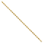 14k Yellow Gold Polished 4mm Fancy Link 7.5 inch Bracelet, view 2