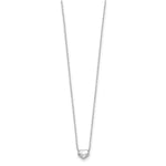 14k Gold Polished Heart Necklace, view 2 - 14k White Gold