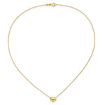 14k Yellow Gold Polished Puffed Heart Pendant 16.5 inch Necklace, view 5