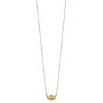 14K Polished Claddagh 17 inch Necklace