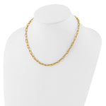 14K Polished Fancy 5mm Oval Link 18 inch Toggle Necklace