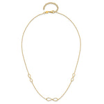 14k Yellow Gold Polished Infinity Symbol 16 inch 3-Station Necklace Plus 2 inch Extender, view 5