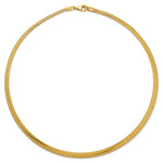 14k Yellow Gold Polished 6.1mm Woven Mesh 17 inch Necklace, view 5