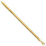 14k Yellow Gold Polished 6.1mm Woven Mesh 7.5 inch Bracelet, view 2