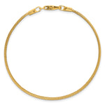 14k Yellow Gold Polished 6.1mm Woven Mesh 7.5 inch Bracelet, view 4