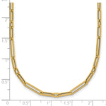 14k Polished 2.9mm Fancy Long and Short Paperclip Link 17 inch Necklace
