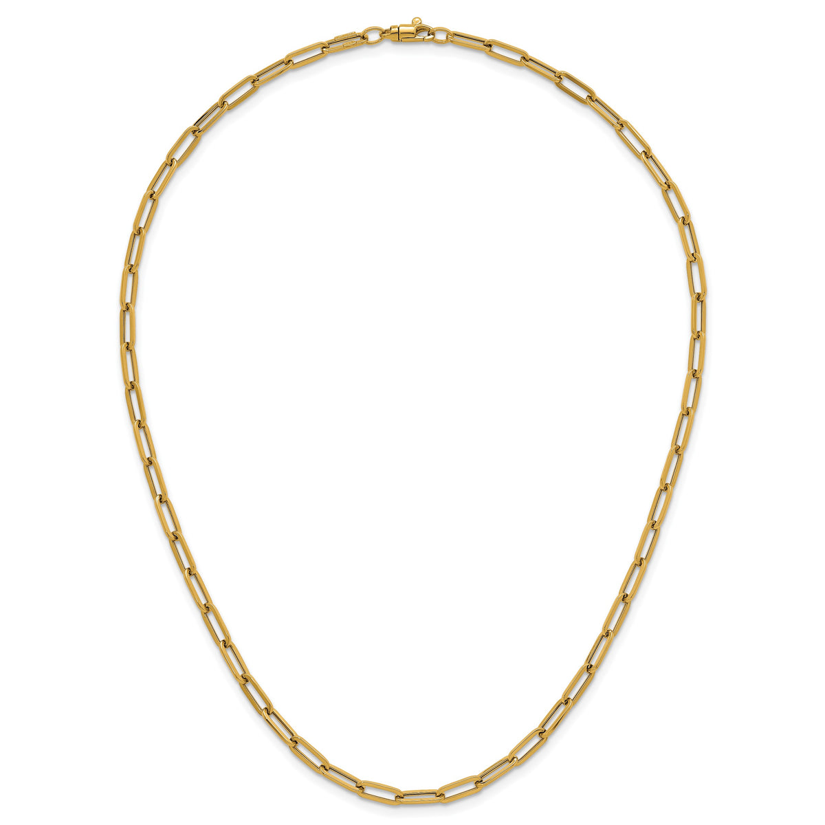 14k Polished 4mm Paperclip Link 18 inch Necklace