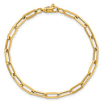 14k Polished 4mm Paperclip Link 7.5 inch Bracelet