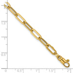14k Polished 4mm Paperclip Link 7.5 inch Bracelet