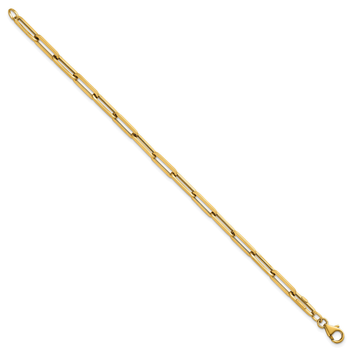 14k Polished 4.3mm Paperclip Link 7.5 inch Bracelet