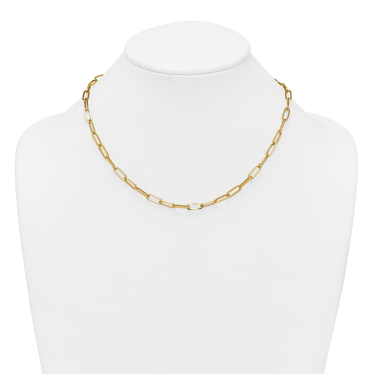 14k Polished 4.75mm Paper Clip Link 18 inch Necklace