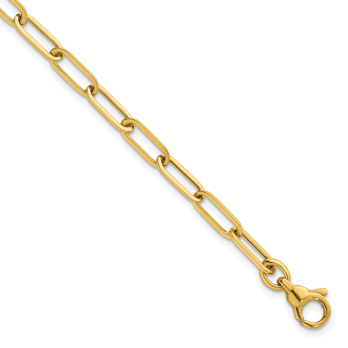 14k Polished 4.75mm Paper Clip Link 7.75 inch Bracelet