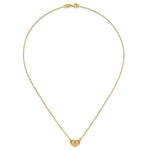 14k Yellow Gold Polished Heart 18 inch Necklace, view 5