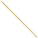14k Yellow Gold Polished 2mm Fancy Cable Link 7.25 inch Bracelet, view 2