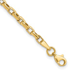 14k Yellow Gold Polished 2mm Fancy Cable Link 7.25 inch Bracelet