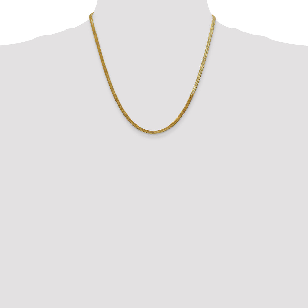 Gold (10K & 14K) Silky Herringbone Chain - 14k Yellow Gold / 20 in / 3 mm