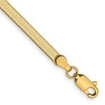 Gold (10K & 14K) Silky Herringbone Chain Bracelet - 14k Yellow Gold / 7 in / 3 mm