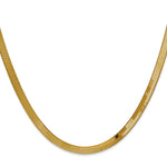 Gold (10K & 14K) Silky Herringbone Chain - 14k Yellow Gold / 16 in / 4 mm
