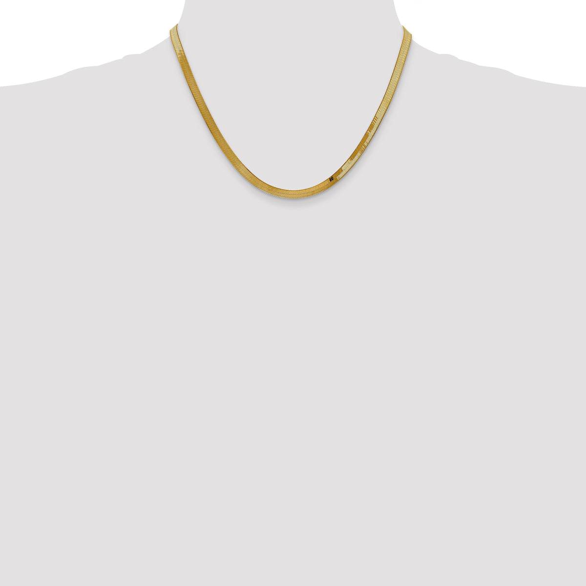 Gold (10K & 14K) Silky Herringbone Chain - 14k Yellow Gold / 18 in / 4 mm