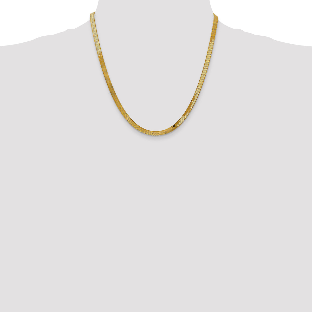 Gold (10K & 14K) Silky Herringbone Chain - 14k Yellow Gold / 20 in / 4 mm
