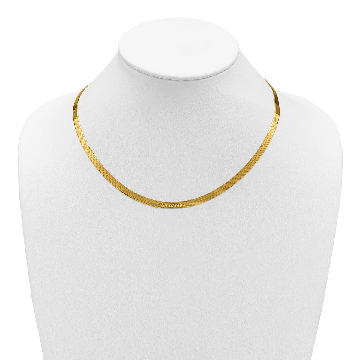Gold (10K & 14K) Silky Herringbone Chain - 14k Yellow Gold / 18 in / 5 mm