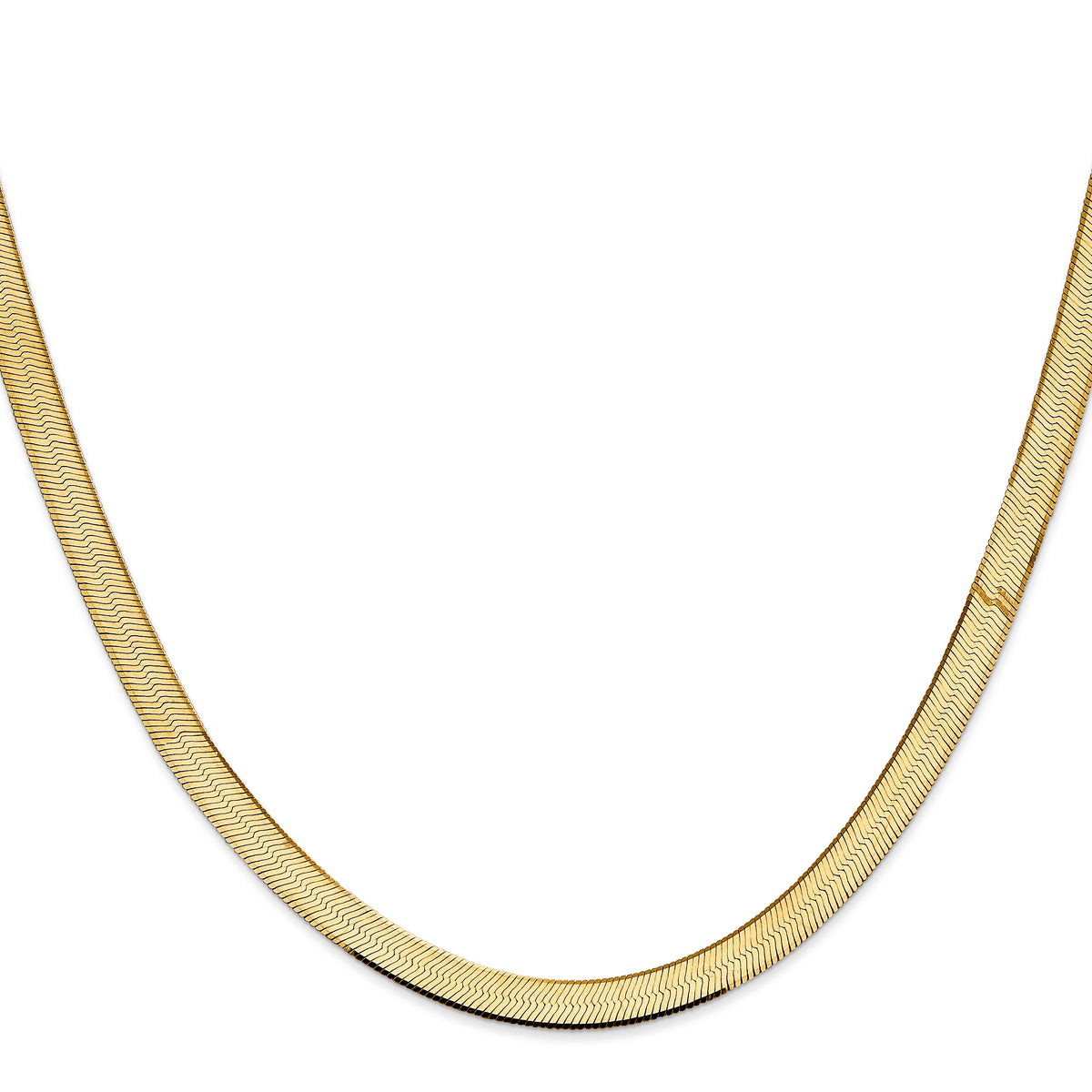 Gold (10K & 14K) Silky Herringbone Chain - 14k Yellow Gold / 16 in / 5.5 mm