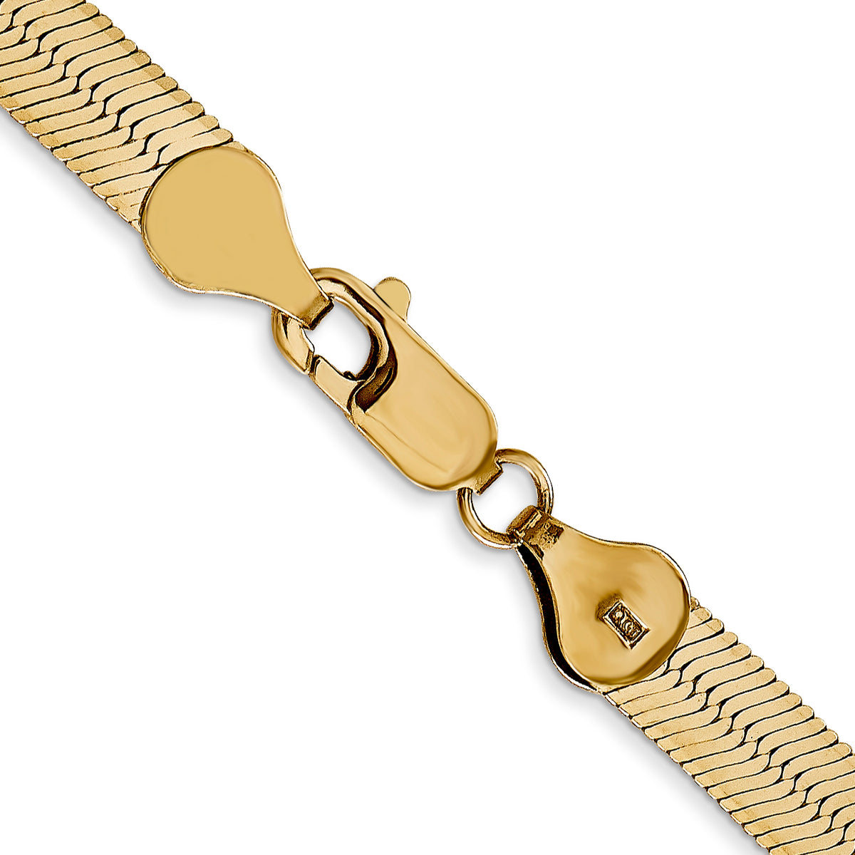 Gold (10K & 14K) Silky Herringbone Chain - 14k Yellow Gold / 16 in / 5.5 mm