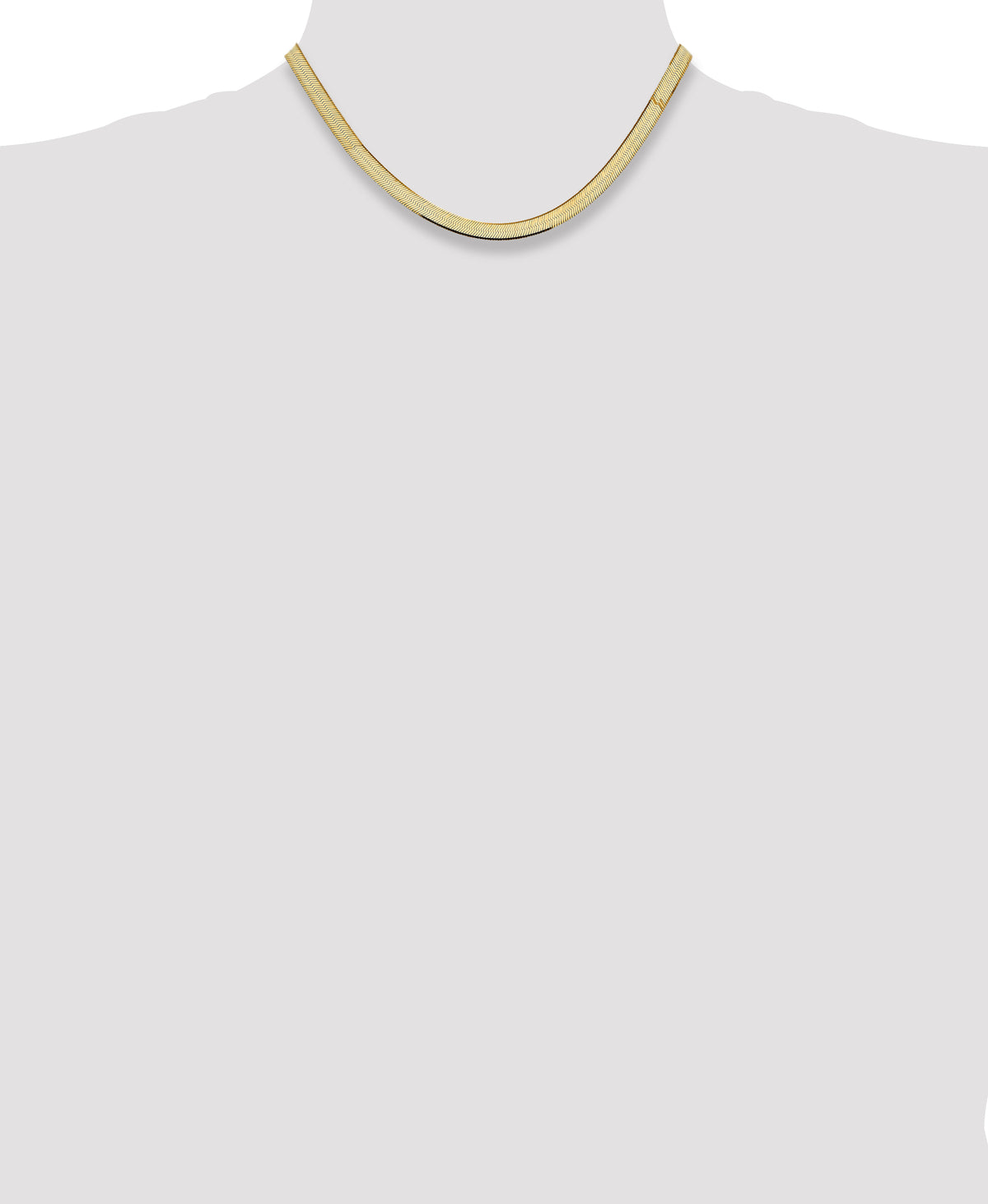 Gold (10K & 14K) Silky Herringbone Chain - 14k Yellow Gold / 16 in / 5.5 mm