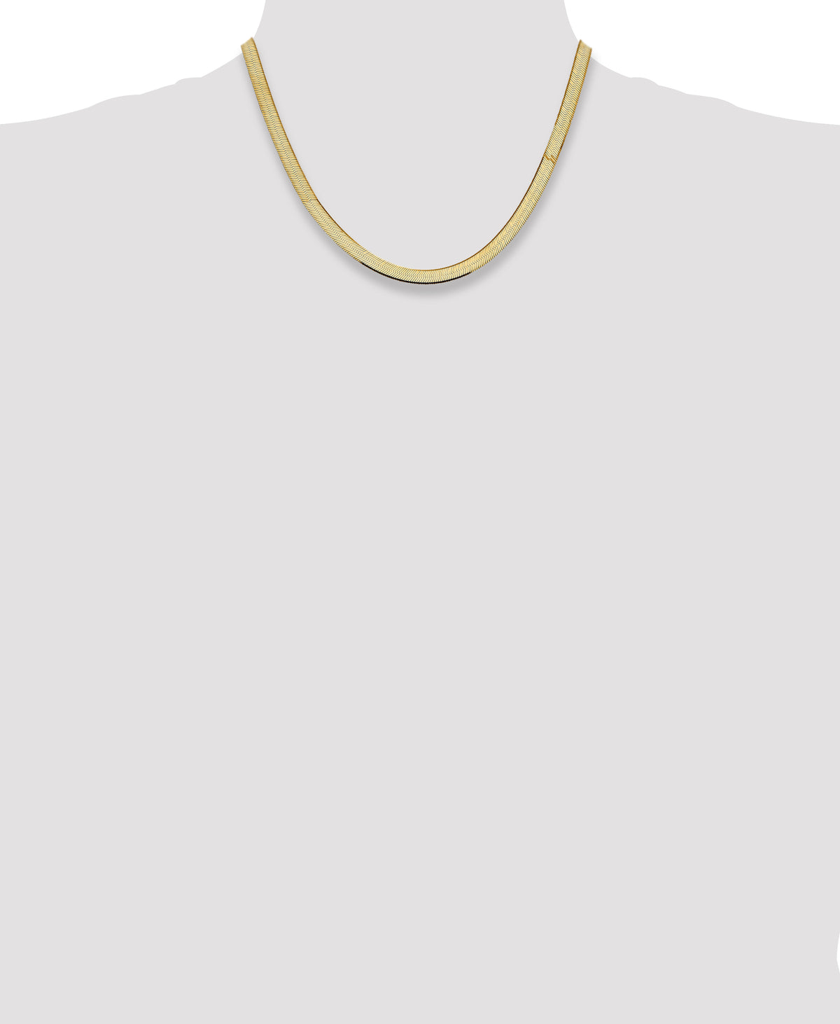 Gold (10K & 14K) Silky Herringbone Chain - 14k Yellow Gold / 18 in / 5.5 mm