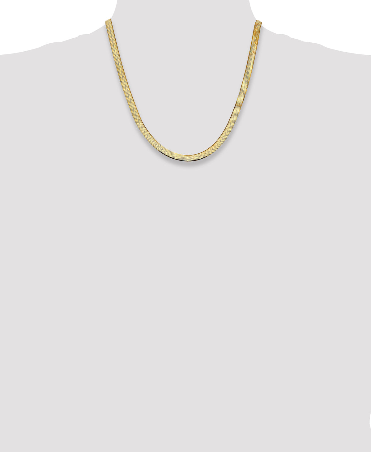 Gold (10K & 14K) Silky Herringbone Chain - 14k Yellow Gold / 20 in / 5.5 mm
