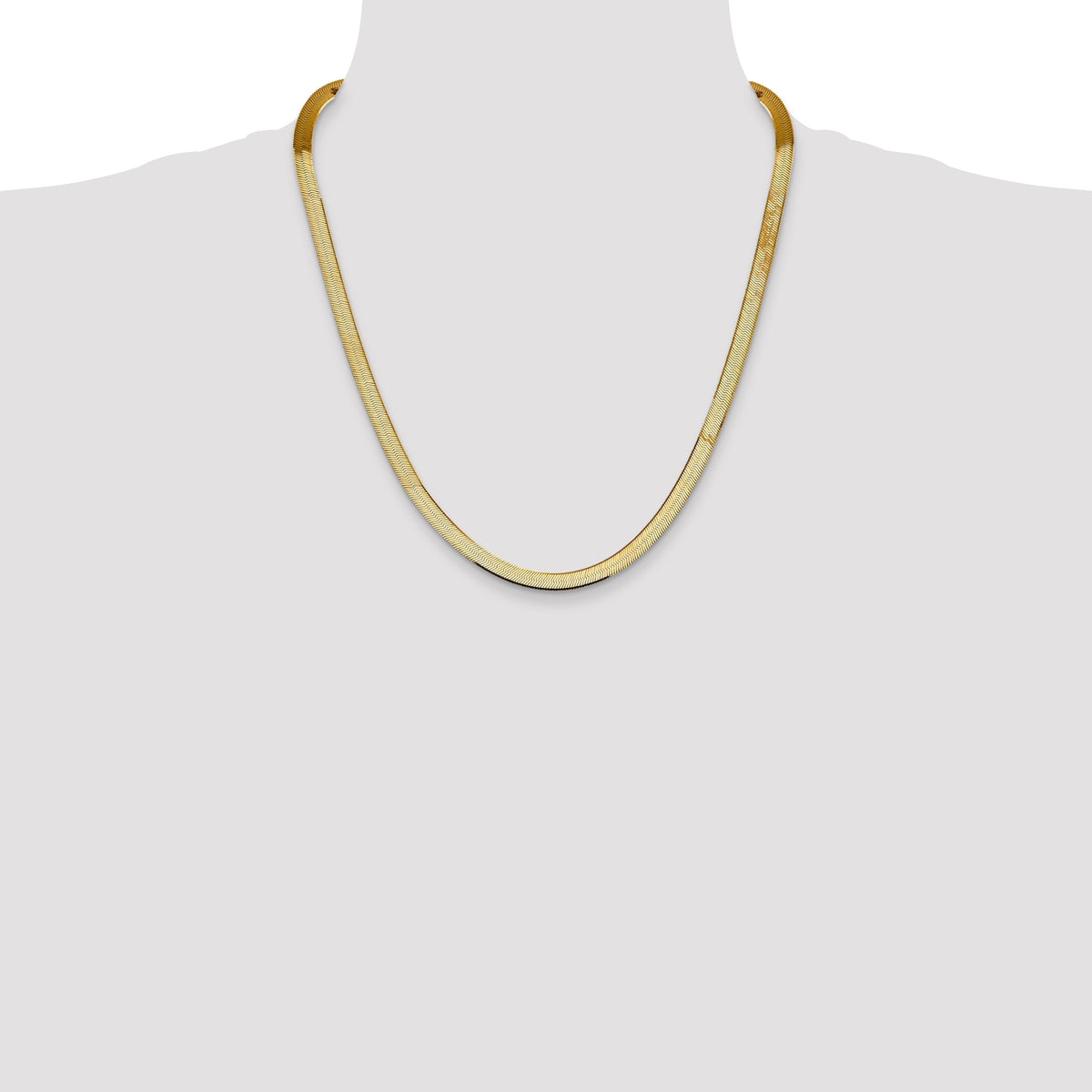 Gold (10K & 14K) Silky Herringbone Chain - 14k Yellow Gold / 22 in / 5.5 mm