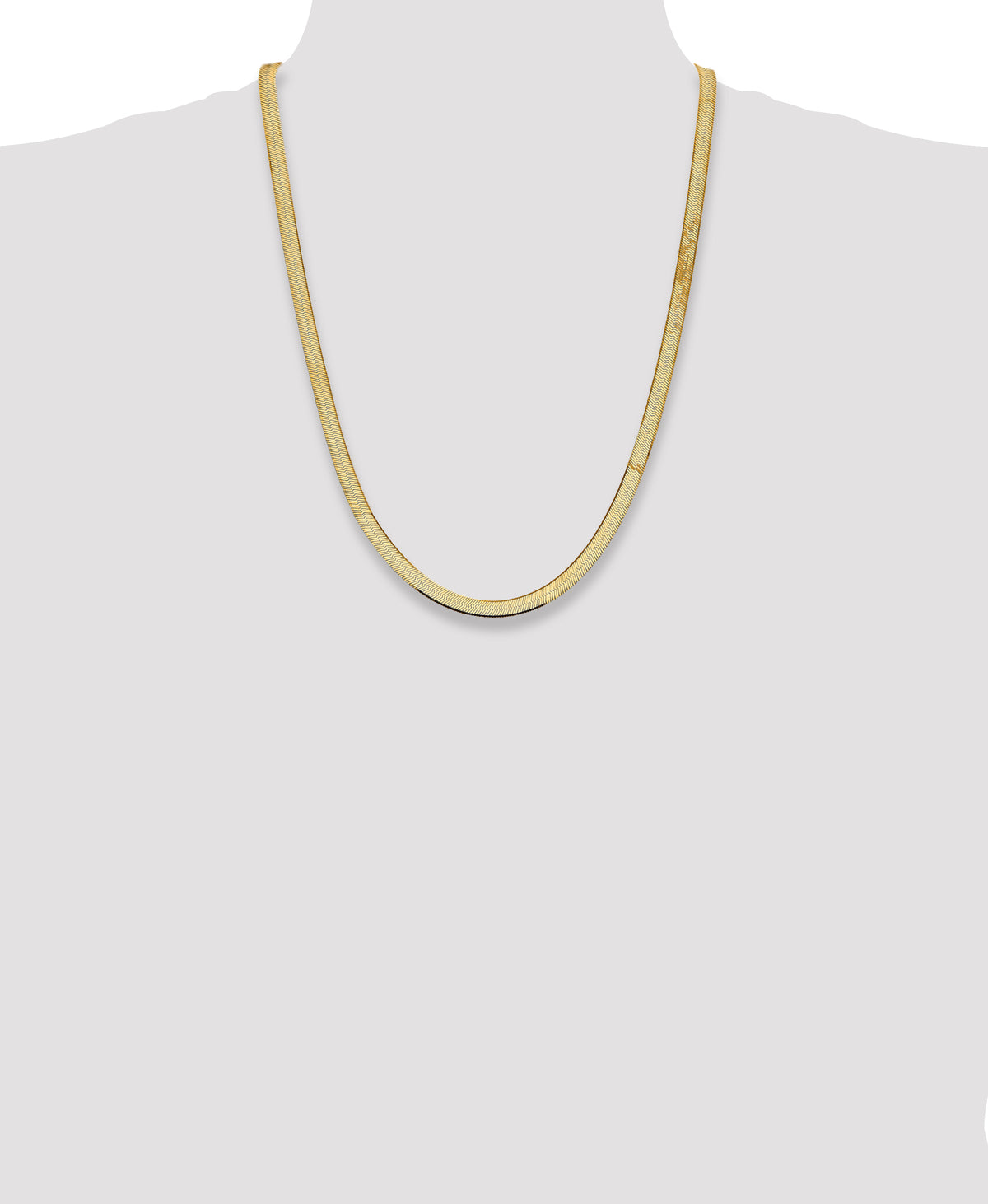 Gold (10K & 14K) Silky Herringbone Chain - 14k Yellow Gold / 24 in / 5.5 mm